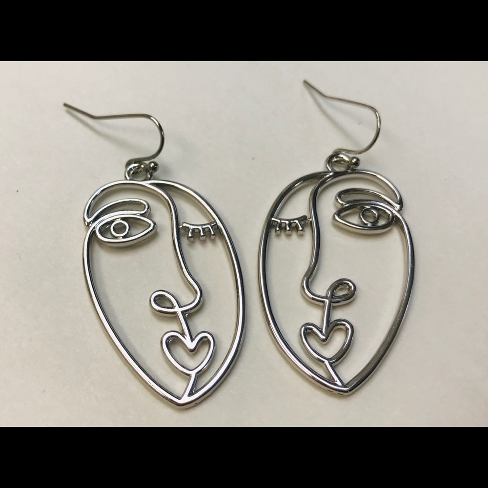 Picasso face abstract earrings